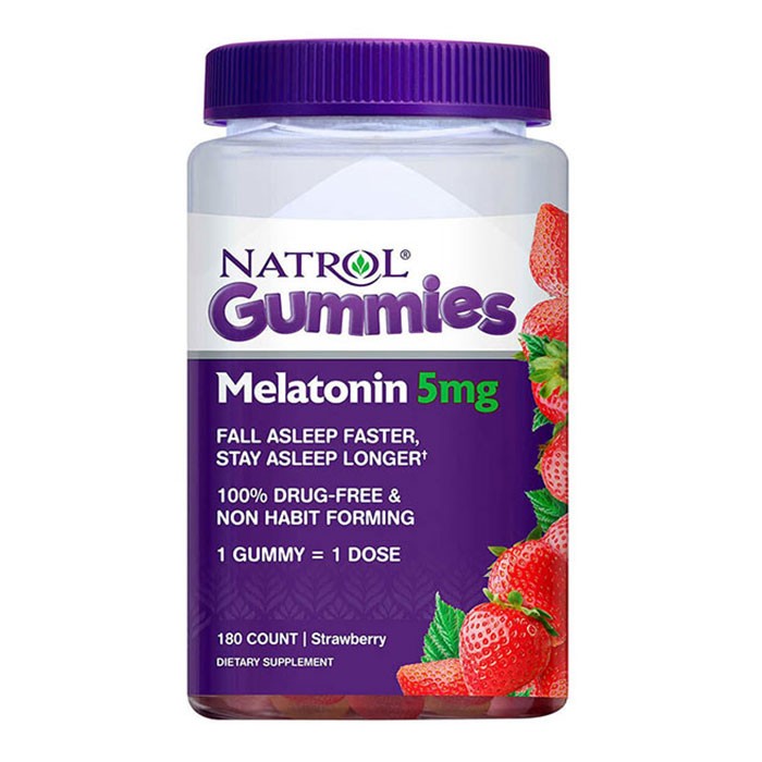 Natrol Gummies Melatonin 5mg 180 viên – Kẹo dẻo giúp ngủ ngon