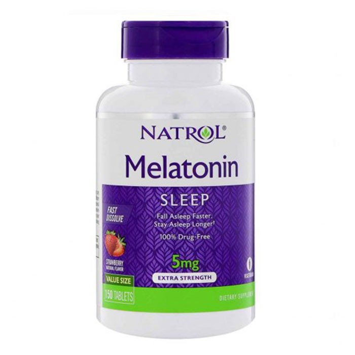 Natrol Melatonin Sleep 5mg 150 viên – Viên ngậm giúp ngủ ngon