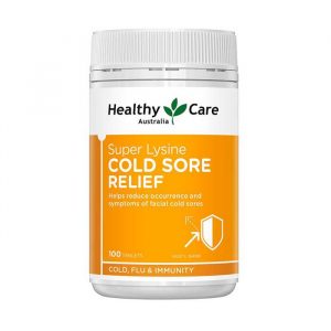 Viên uống chống cảm Healthy Care Super Lysine Cold Sore Relief