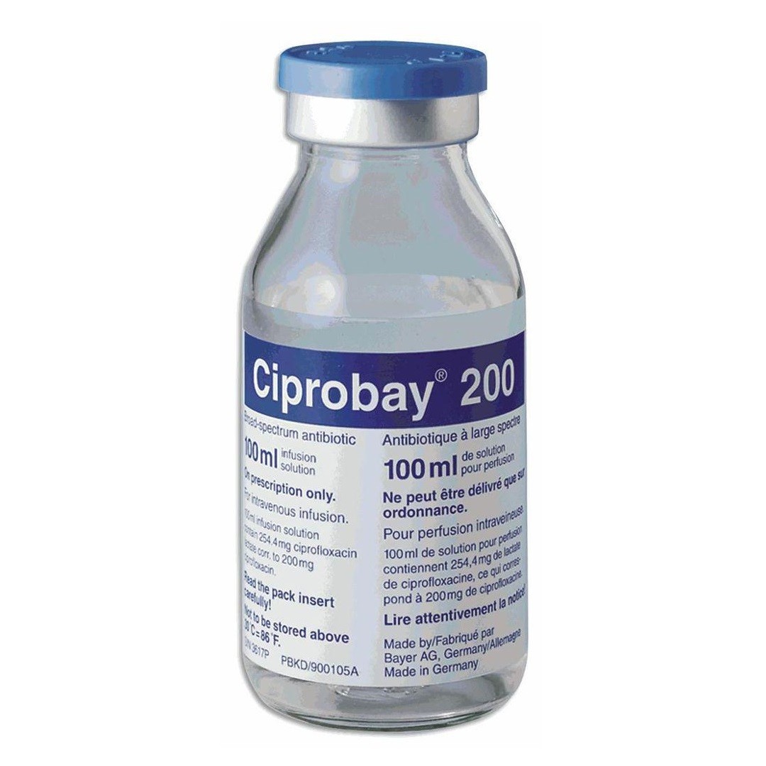 Thuốc kháng sinh dịch truyền Bayer Ciprobay 200mg/100ml 1 chai