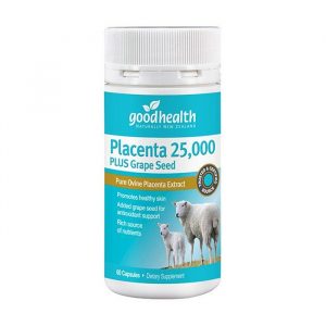 Nhau thai cừu Goodhealth Placenta 25000 Plus Grape Seed 60 viên