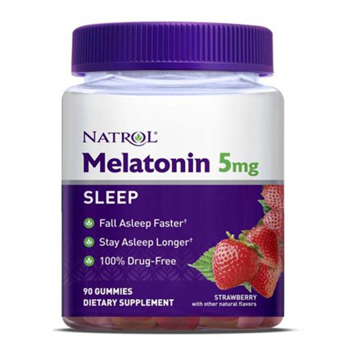 Natrol Gummies Melatonin 5mg 90 viên – Kẹo dẻo giúp ngủ ngon