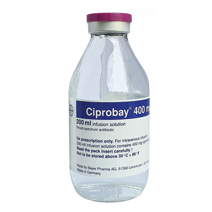 Thuốc kháng sinh dịch truyền Bayer Ciprobay 400mg/200ml 1 chai