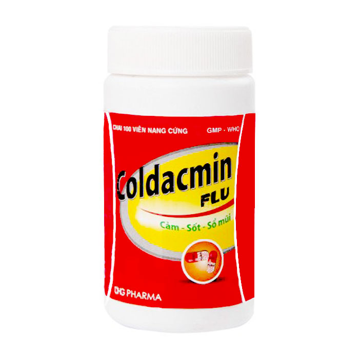 Coldacmin Flu DHG 100 viên - Thuốc giảm đau - hạ sốt
