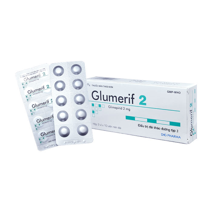 Glumerif 2 DHG 30 viên - Thuốc điều trị đái tháo đường type II
