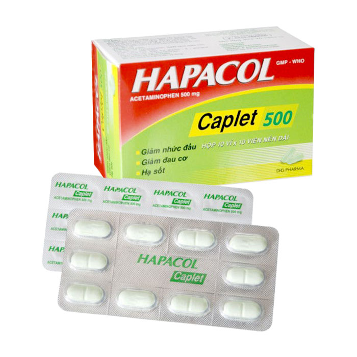 Hapacol 500mg DHG 10 vỉ x 10 viên – Thuốc giảm đau – hạ sốt
