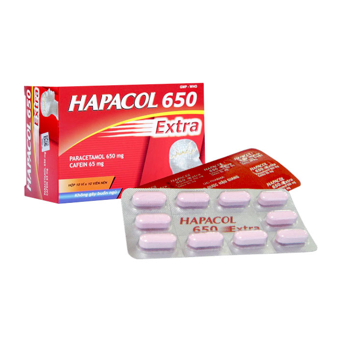 Hapacol 650 Extra DHG 100 viên - Thuốc giảm đau – hạ sốt
