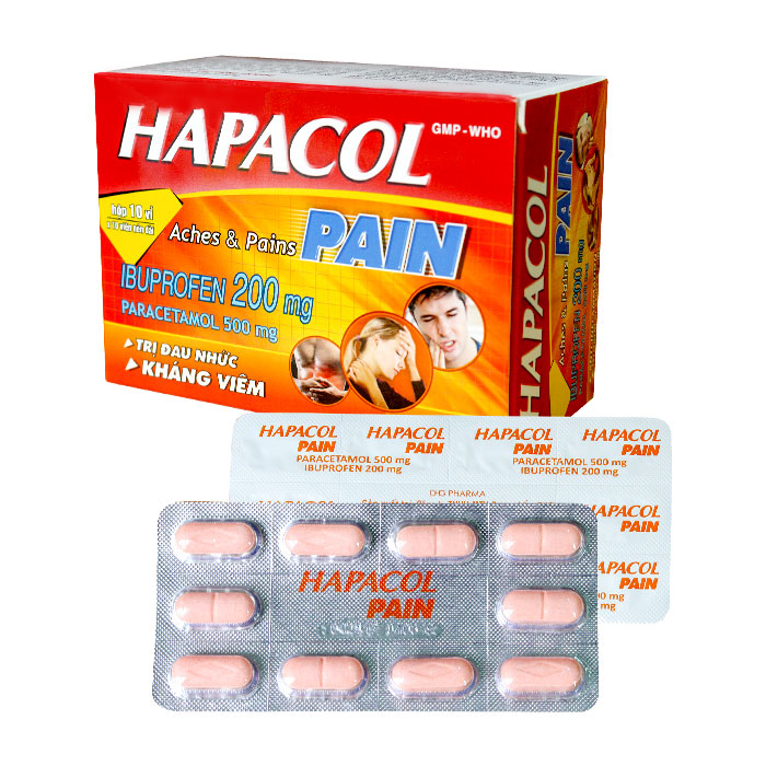 Hapacol Pain DHG 10 vỉ x 10 viên - Thuốc giảm đau - hạ sốt