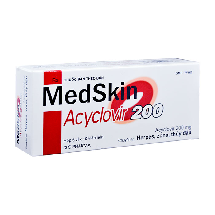 Thuốc Kháng HSV DHG Medskin Acyclovir 200 50 viên