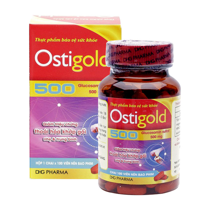 Viên uống giảm triệu chứng thoái hóa khớp gối DHG Ostigold 500 100 viên