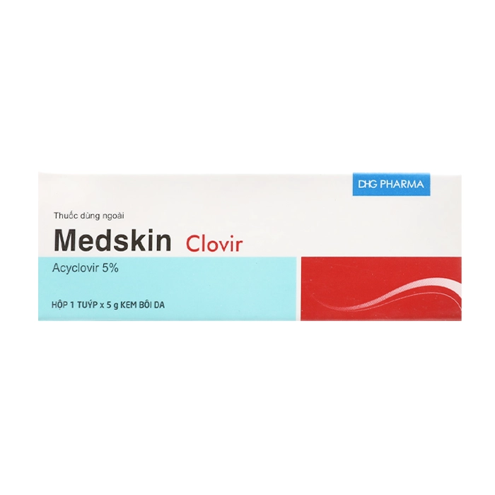 Thuốc bôi kháng HSV DHG Medskin Clovir 5g