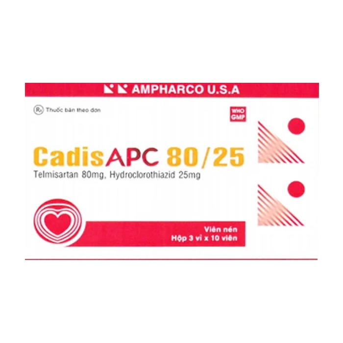 CadisAPC 80/25 Ampharco 3 vỉ x 10 viên