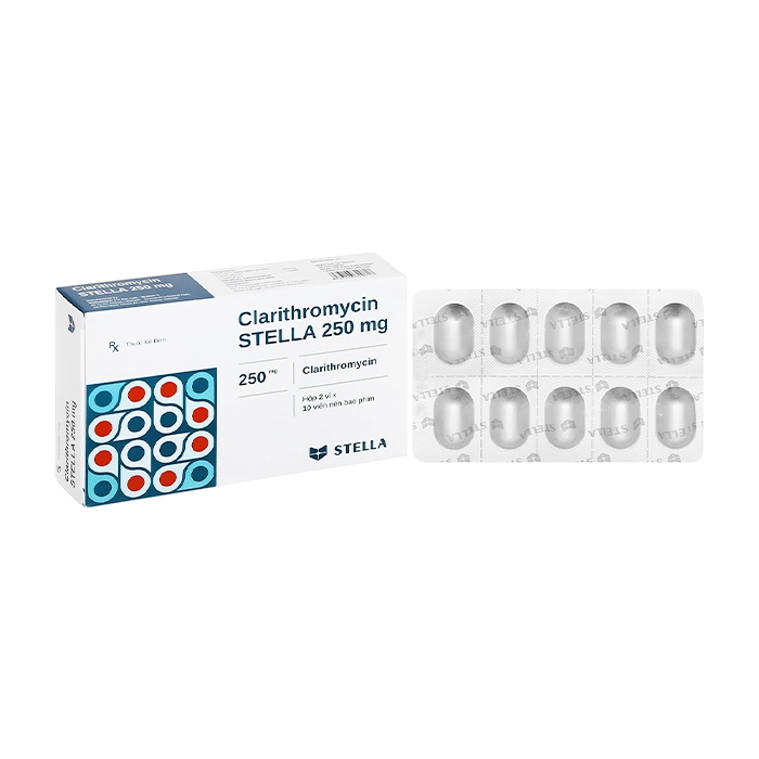 Clarithromycin Stella 250mg 2 vỉ x 10 viên