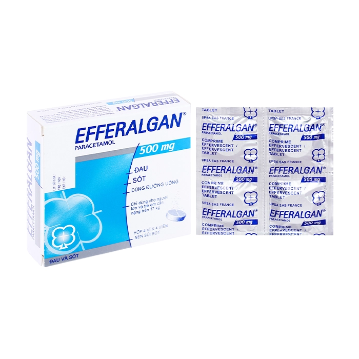 Efferalgan 500mg Upsa 4 vỉ x 4 viên - Thuốc giảm đau hạ sốt
