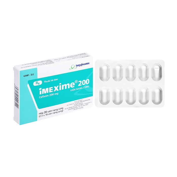 Thuốc kháng sinh IMP Imexime 200 20 viên