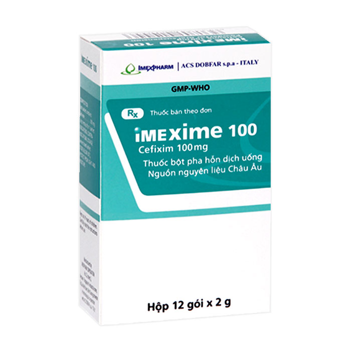 Thuốc bột kháng sinh IMP Imexime 100 12 gói