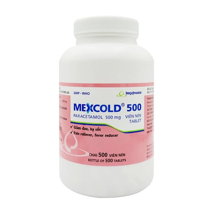 Thuốc giảm đau - kháng viêm IMP Mexcold 500 500 viên