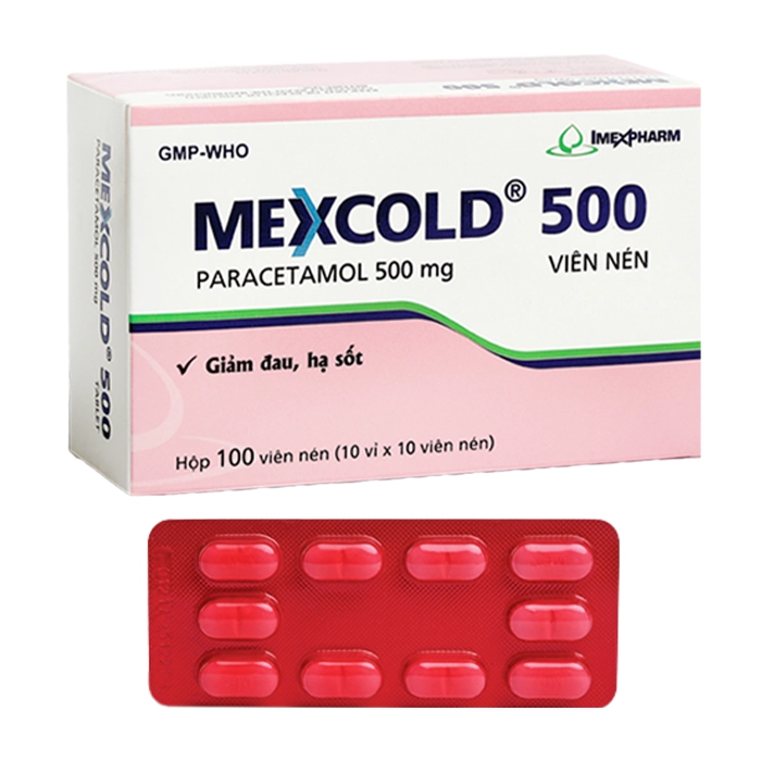 Thuốc giảm đau - kháng viêm IMP Mexcold 500 100 viên