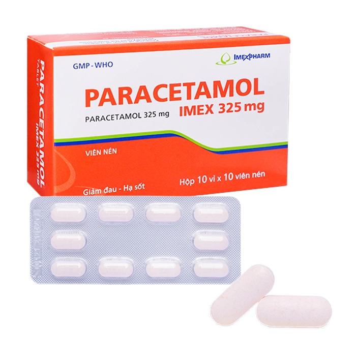 Thuốc giảm đau - kháng viêm IMP Paracetamol Imex 325 100 viên
