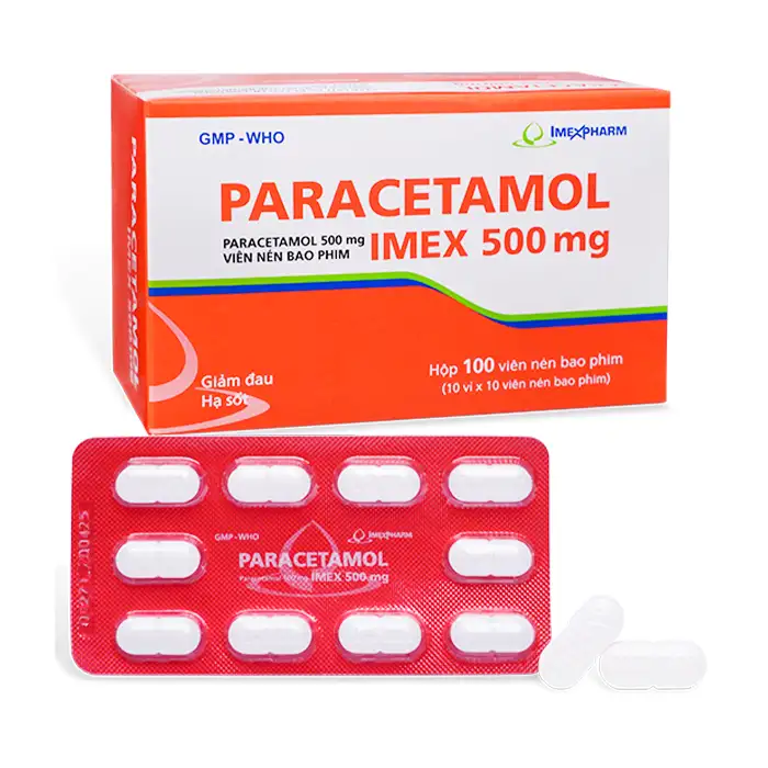 Thuốc giảm đau – kháng viêm IMP Paracetamol Imex 500 100 viên
