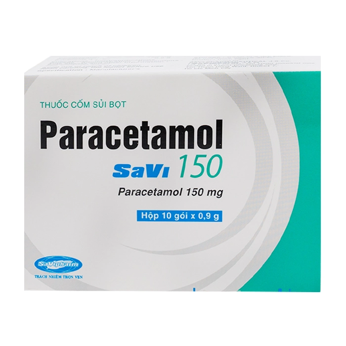 Paracetamol Savi 150 Savipharm 10 gói x 0.9g