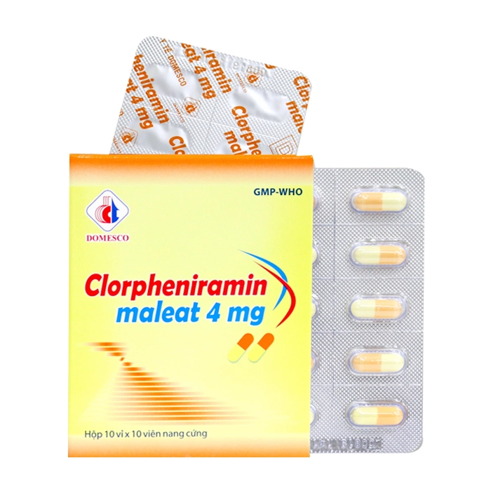 Clorpheniramin 4mg Domesco 10 vỉ x 10 viên