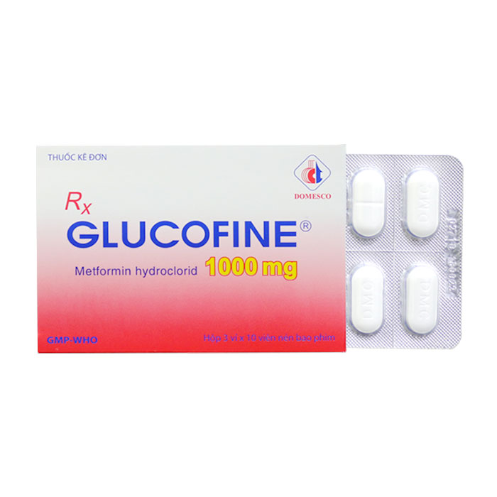 Glucofine 1000mg Domesco 3 vỉ x 10 viên
