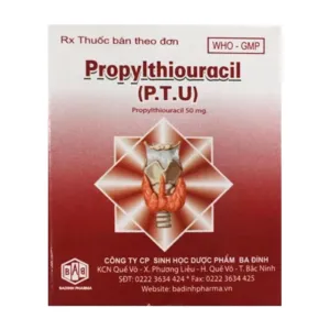 Propylthiouracil 50mg (P.T.U) Ba Dinh Pharma 10 vỉ x 10 viên