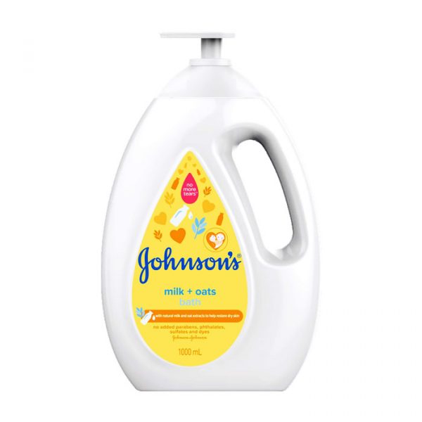 Johnson's Milk + Oats Bath 1000ml - Sữa tắm toàn thân cho bé