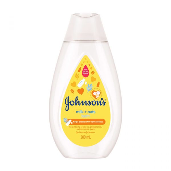 Johnson's Milk + Oats Bath 200ml - Sữa tắm toàn thân cho bé