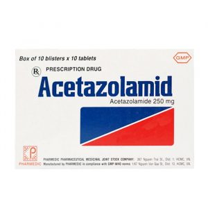 Acetazolamid 250mg Pharmedic 10 vỉ x 10 viên
