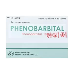 Phenobarbital 100mg Khapharco 10 vỉ x 10 viên