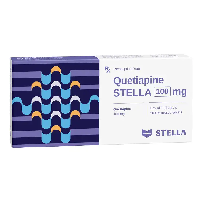 Quetiapine Stella 100mg 3 vỉ x 10 viên