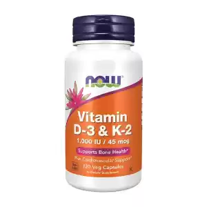 Vitamin D3 & K2 Now 1000IU/45mcg 120 viên