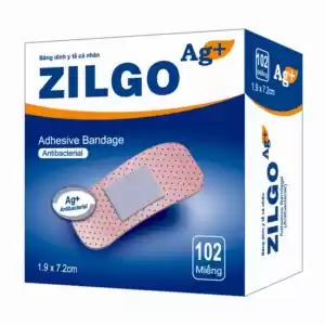 Zilgo Ag+ Adhesive Bandage 102 miếng