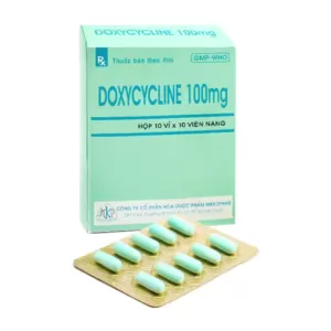 Doxycycline 100mg Mekophar 10 vỉ x 10 viên