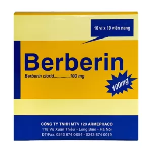 Berberin 100mg Armephaco 10 vỉ x 10 viên